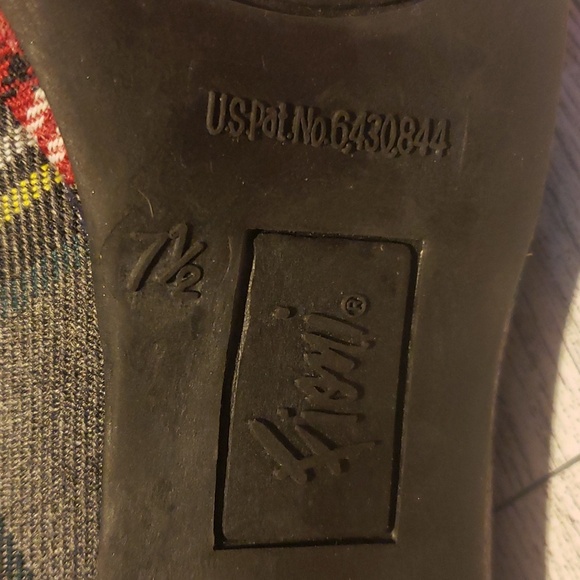 Fioni Gray Tartan Plaid Platform Heels Size 7.5 - Picture 8 of 12